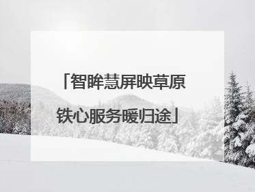 智眸慧屏映草原 铁心服务暖归途