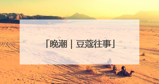 晚潮｜豆蔻往事