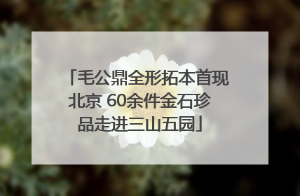 毛公鼎全形拓本首现北京 60余件金石珍品走进三山五园