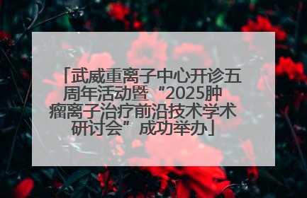 武威重离子中心开诊五周年活动暨“2025肿瘤离子治疗前沿技术学术研讨会”成功举办
