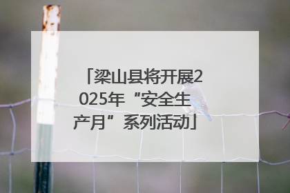 梁山县将开展2025年“安全生产月”系列活动