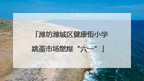 潍坊潍城区健康街小学跳蚤市场燃爆“六一”