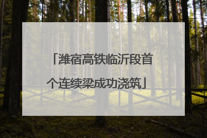 潍宿高铁临沂段首个连续梁成功浇筑
