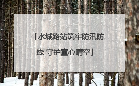 水城路站筑牢防汛防线 守护童心晴空