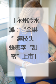 永州冷水滩：“金果”满枝头 蜂糖李“甜蜜”上市