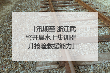 汛期至 浙江武警开展水上集训提升抢险救援能力
