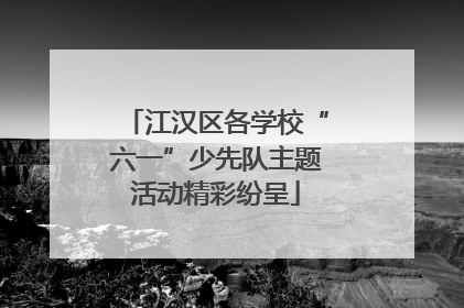 江汉区各学校“六一”少先队主题活动精彩纷呈