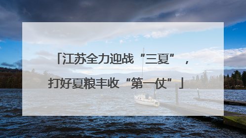 江苏全力迎战“三夏”，打好夏粮丰收“第一仗”