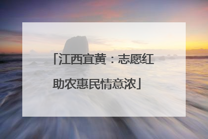 江西宜黄：志愿红助农惠民情意浓