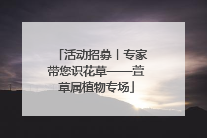 活动招募丨专家带您识花草——萱草属植物专场
