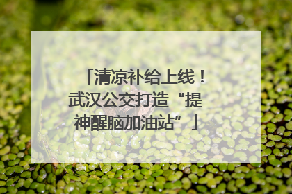 清凉补给上线！武汉公交打造“提神醒脑加油站”