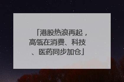 港股热浪再起，高瓴在消费、科技、医药同步加仓