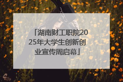 湖南财工职院2025年大学生创新创业宣传周启幕