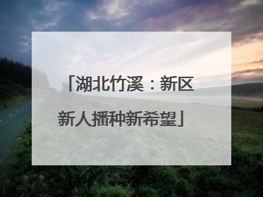 湖北竹溪：新区新人播种新希望