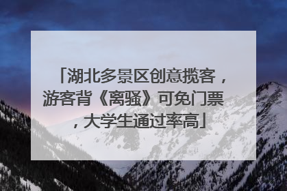 湖北多景区创意揽客，游客背《离骚》可免门票，大学生通过率高