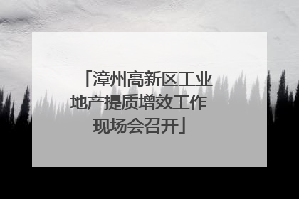 漳州高新区工业地产提质增效工作现场会召开