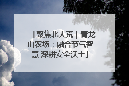 聚焦北大荒｜青龙山农场：融合节气智慧 深耕安全沃土