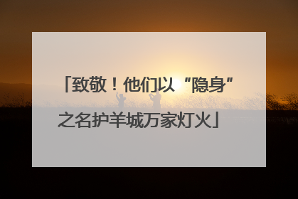 致敬！他们以“隐身”之名护羊城万家灯火