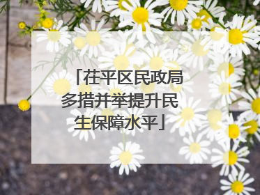 茌平区民政局多措并举提升民生保障水平