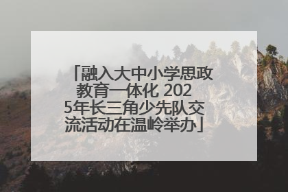 融入大中小学思政教育一体化 2025年长三角少先队交流活动在温岭举办