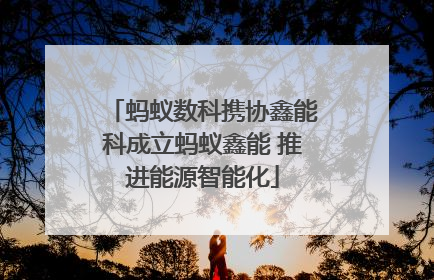 蚂蚁数科携协鑫能科成立蚂蚁鑫能 推进能源智能化