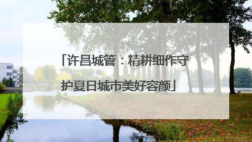 许昌城管：精耕细作守护夏日城市美好容颜