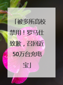 被多所高校禁用！罗马仕致歉，召回近50万台充电宝
