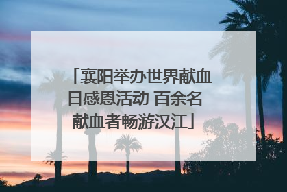 襄阳举办世界献血日感恩活动 百余名献血者畅游汉江