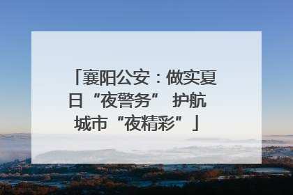 襄阳公安：做实夏日“夜警务” 护航城市“夜精彩”