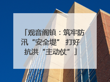 观音阁镇：筑牢防汛“安全堤” 打好抗洪“主动仗”