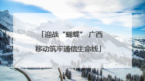 迎战“蝴蝶” 广西移动筑牢通信生命线