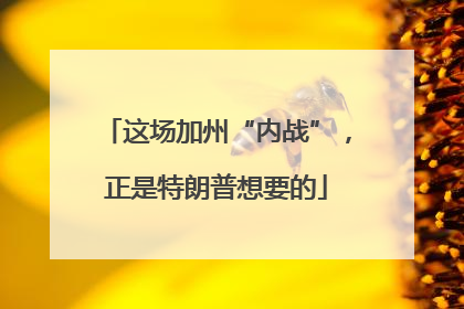 这场加州“内战”，正是特朗普想要的