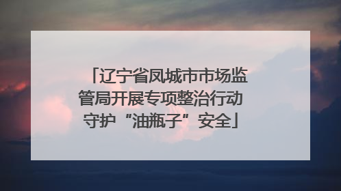 辽宁省凤城市市场监管局开展专项整治行动守护“油瓶子”安全