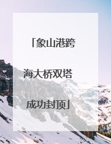 象山港跨海大桥双塔成功封顶