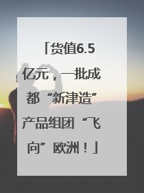 货值6.5亿元，一批成都“新津造”产品组团“飞向”欧洲！