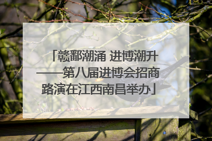 赣鄱潮涌 进博潮升——第八届进博会招商路演在江西南昌举办