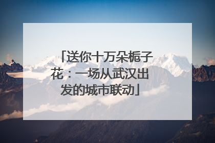 送你十万朵栀子花：一场从武汉出发的城市联动
