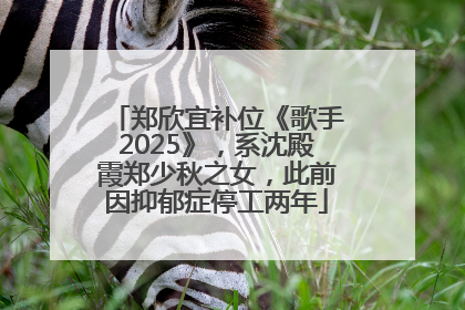 郑欣宜补位《歌手2025》，系沈殿霞郑少秋之女，此前因抑郁症停工两年