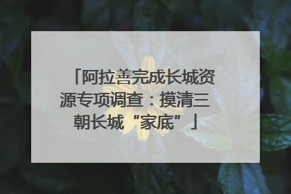阿拉善完成长城资源专项调查：摸清三朝长城“家底”