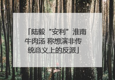 陆毅“安利”淮南牛肉汤 称想演非传统意义上的反派