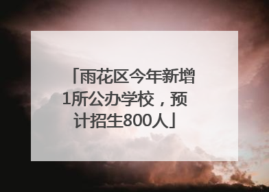 雨花区今年新增1所公办学校，预计招生800人