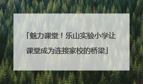 魅力课堂！乐山实验小学让课堂成为连接家校的桥梁
