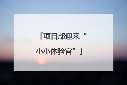 项目部迎来“小小体验官”