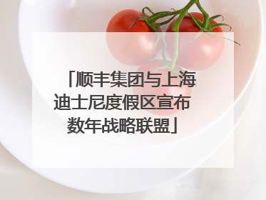顺丰集团与上海迪士尼度假区宣布数年战略联盟