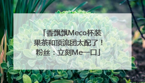 香飘飘Meco杯装果茶和顶流团太配了！粉丝：立刻Me一口