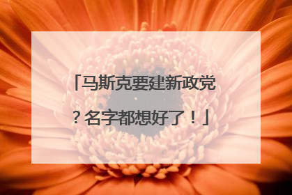 马斯克要建新政党？名字都想好了！