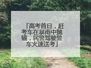 高考首日，赶考车在暴雨中抛锚，民警驾驶警车火速送考