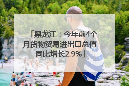 黑龙江：今年前4个月货物贸易进出口总值同比增长2.9%