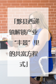黟县西递镇解锁产业“丰景”里的共富方程式