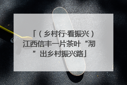 （乡村行·看振兴）江西信丰一片茶叶“沏”出乡村振兴路